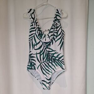 Halara Leaf Print One-Piece Swimsuit Size XL